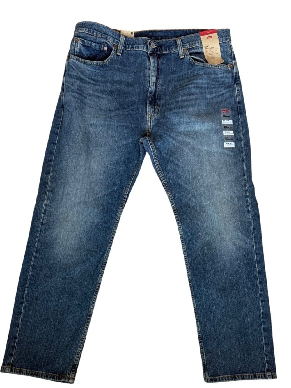 Levis 505 Jeans New Mens Size 38 x 30 ( Inseam 29) Straight Leg Stretch NWT
